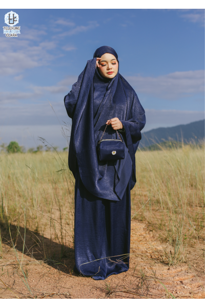 Telekung Hayfa Dark Blue